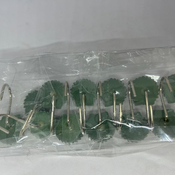 Green‎ Wreath Shower Curtain Hooks 12PC Set NWOT - Picture 7 of 7